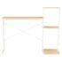 vidaXL Desk with Shelf White and Oak 116x50x93 cm - Image 2
