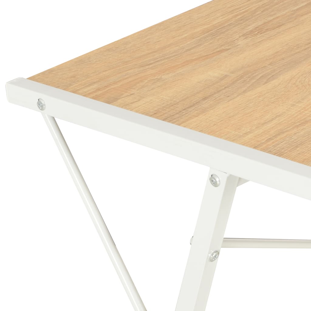 8719883734415_g_en_hd_5 vidaXL Desk with Shelf White and Oak 116x50x93 cm - Image 7