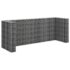 vidaXL Gabion Wall for Garbage Bins Galvanised Steel 320x100x120 cm - Image 3