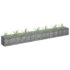 vidaXL Gabion Raised Bed Galvanised Steel 270x30x30 cm