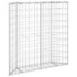 vidaXL Trapezium Gabion Raised Bed Galvanised Steel 100x20x100 cm - Image 2