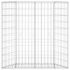 vidaXL Trapezium Gabion Raised Bed Galvanised Steel 100x20x100 cm - Image 3