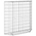 vidaXL Trapezium Gabion Raised Bed Galvanised Steel 100x20x100 cm - Image 5