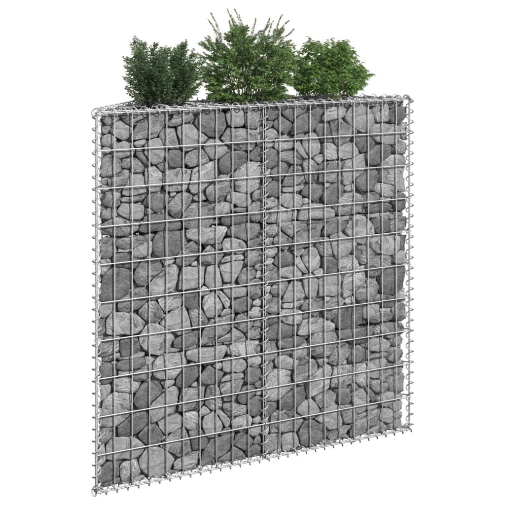 8719883734811_m_en_hd_1 vidaXL Trapezium Gabion Raised Bed Galvanised Steel 100x20x100 cm - Image 1