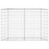 vidaXL Trapezium Gabion Raised Bed Galvanised Steel 150x20x100 cm - Image 3