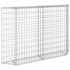 vidaXL Trapezium Gabion Raised Bed Galvanised Steel 150x20x100 cm - Image 5