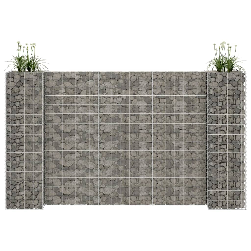 8719883734910_m_en_hd_1 vidaXL H-Shaped Gabion Planter Steel Wire 260x40x150 cm - Image 1