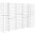 vidaXL H-Shaped Gabion Planter Steel Wire 260x40x200 cm - Image 2