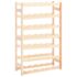 vidaXL Wine Rack for 42 Bottles Solid Wood Pine