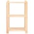 vidaXL 3-Tier Storage Rack 60x38x90 cm Solid Wood Pine 150 kg - Image 3