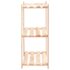 vidaXL 3-Tier Storage Rack 60x38x90 cm Solid Wood Pine 150 kg - Image 4