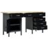 vidaXL Workbench Black 160x60x85 cm Steel - Image 2