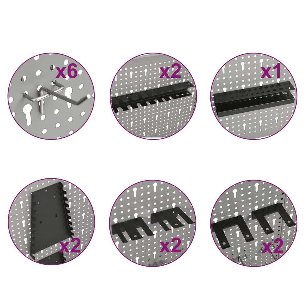 8719883735818_g_en_hd_9 vidaXL Wall-mounted Peg Boards 3 pcs 40x58 cm Steel - Image 11