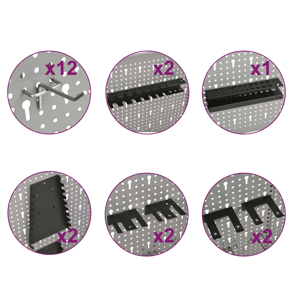 8719883735825_g_en_hd_8 vidaXL Wall-mounted Peg Boards 4 pcs 40x58 cm Steel - Image 9
