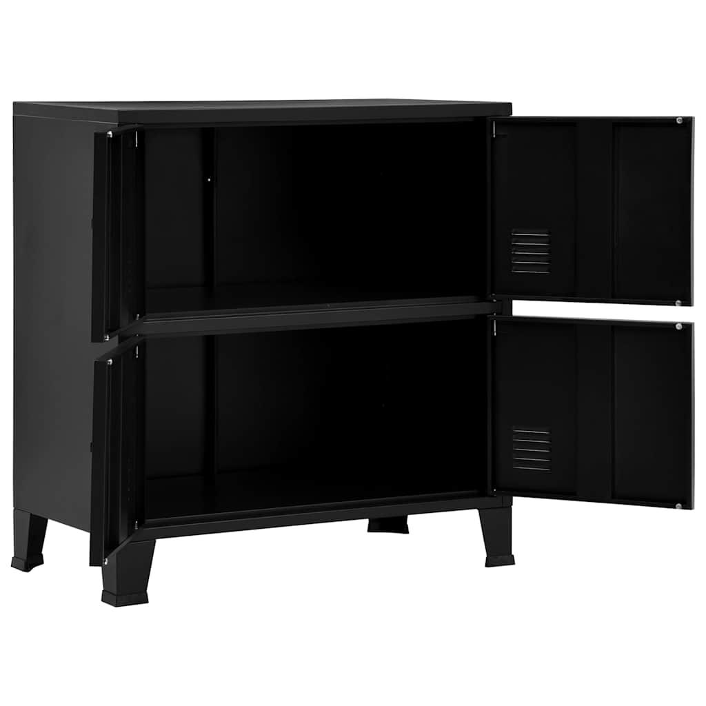 8719883735887_g_en_hd_2 vidaXL Industrial Storage Chest Black 75x40x80 cm Steel - Image 5