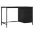 vidaXL Desk with Drawers Industrial Black 120x55x75 cm Steel