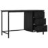 vidaXL Desk with Drawers Industrial Black 120x55x75 cm Steel - Image 2