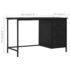 vidaXL Desk with Drawers Industrial Black 120x55x75 cm Steel - Image 9