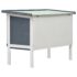 vidaXL Outdoor Rabbit Hutch 1 Layer Grey Wood - Image 5