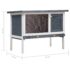 vidaXL Outdoor Rabbit Hutch 1 Layer Grey Wood - Image 7