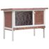 vidaXL Outdoor Rabbit Hutch 1 Layer Brown Wood
