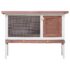 vidaXL Outdoor Rabbit Hutch 1 Layer Brown Wood - Image 3