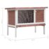vidaXL Outdoor Rabbit Hutch 1 Layer Brown Wood - Image 7