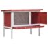 vidaXL Outdoor Rabbit Hutch 1 Layer Red Wood - Image 2
