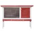 vidaXL Outdoor Rabbit Hutch 1 Layer Red Wood - Image 3