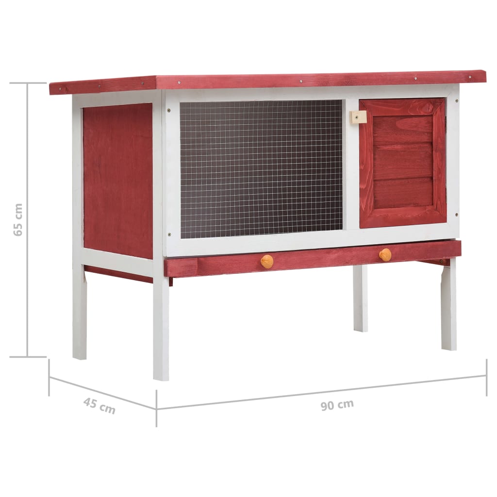 8719883737539_g_en_hd_6 vidaXL Outdoor Rabbit Hutch 1 Layer Red Wood - Image 7