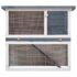vidaXL Outdoor Rabbit Hutch 1 Door Grey Wood - Image 3