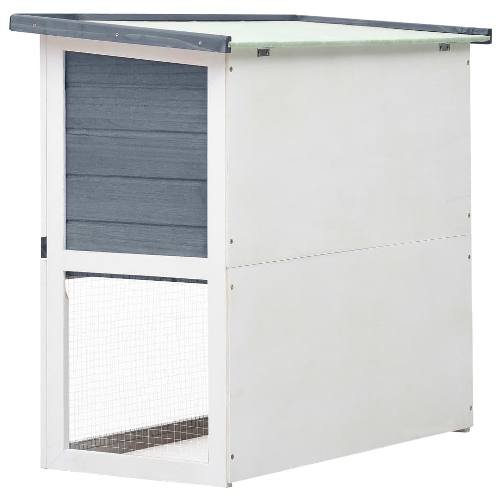 8719883737546_g_en_hd_3 vidaXL Outdoor Rabbit Hutch 1 Door Grey Wood - Image 4