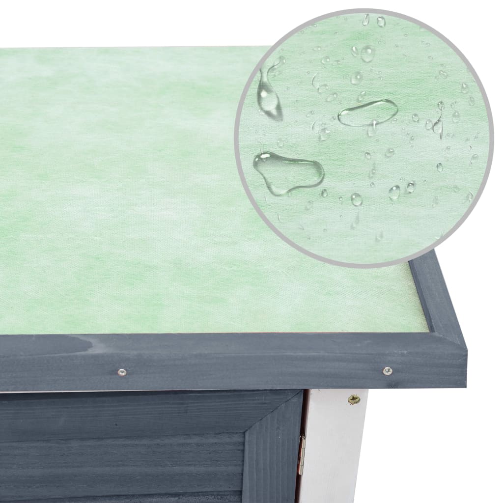 8719883737546_g_en_hd_5 vidaXL Outdoor Rabbit Hutch 1 Door Grey Wood - Image 6