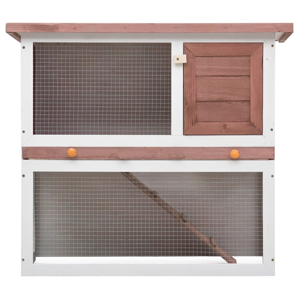 8719883737553_g_en_hd_2 vidaXL Outdoor Rabbit Hutch 1 Door Brown Wood - Image 3