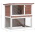 vidaXL Outdoor Rabbit Hutch 1 Door Brown Wood - Image 7