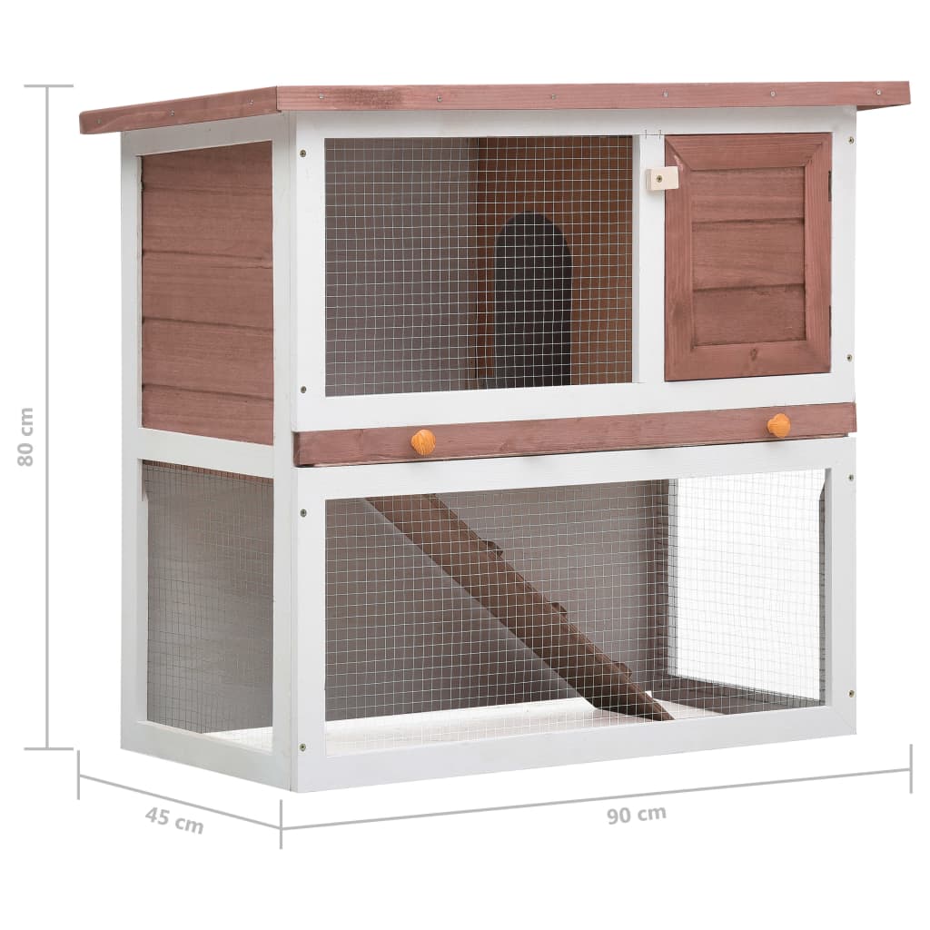 8719883737553_g_en_hd_6 vidaXL Outdoor Rabbit Hutch 1 Door Brown Wood - Image 7