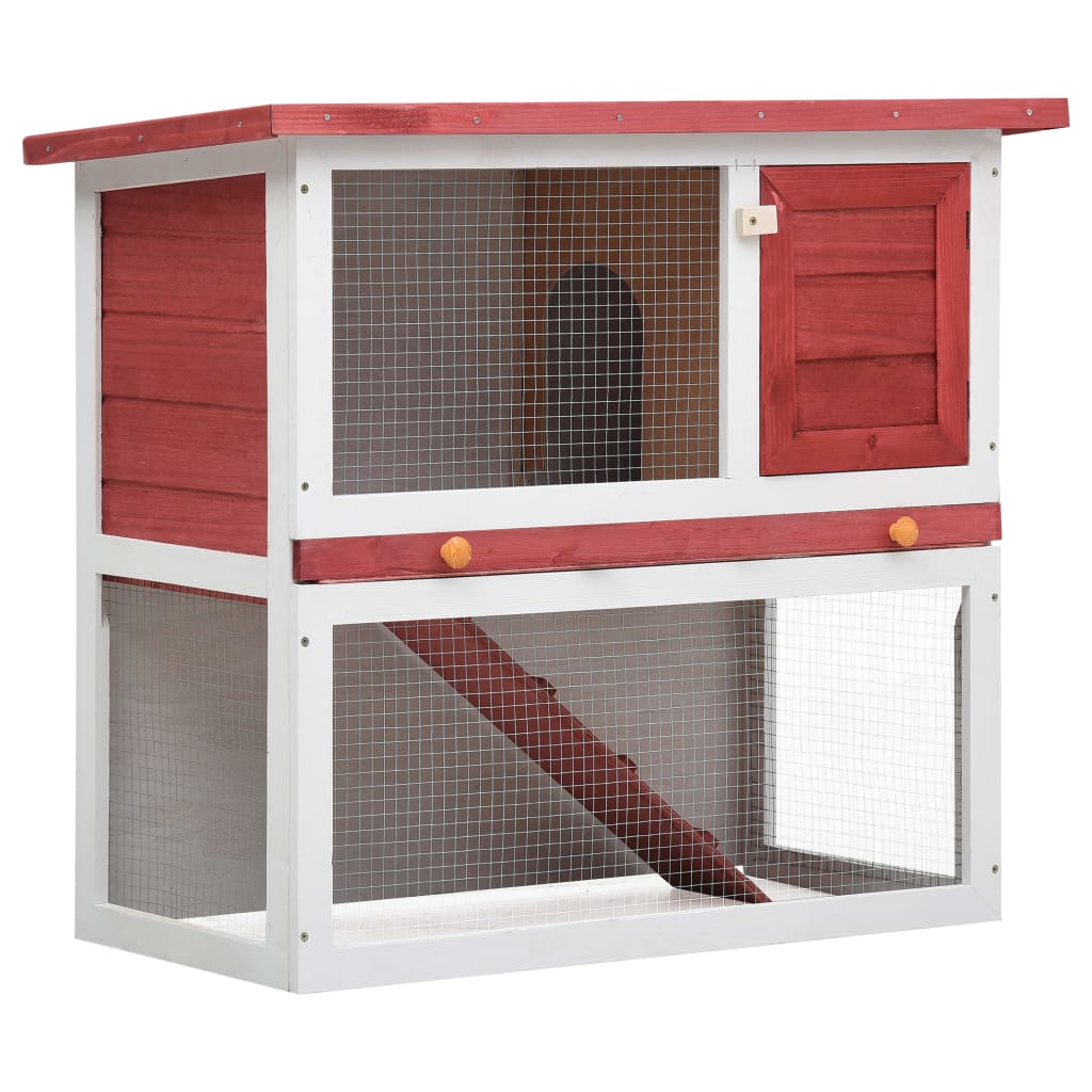 8719883737560_a_en_hd_1 vidaXL Outdoor Rabbit Hutch 1 Door Red Wood - Image 1