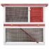 vidaXL Outdoor Rabbit Hutch 1 Door Red Wood - Image 3