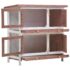 vidaXL Outdoor Rabbit Hutch 4 Doors Brown Wood - Image 3
