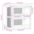 vidaXL Outdoor Rabbit Hutch 4 Doors Brown Wood - Image 8