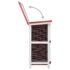 vidaXL Outdoor Rabbit Hutch 4 Doors Red Wood - Image 5