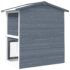 vidaXL Outdoor Rabbit Hutch 3 Doors Grey Wood - Image 5