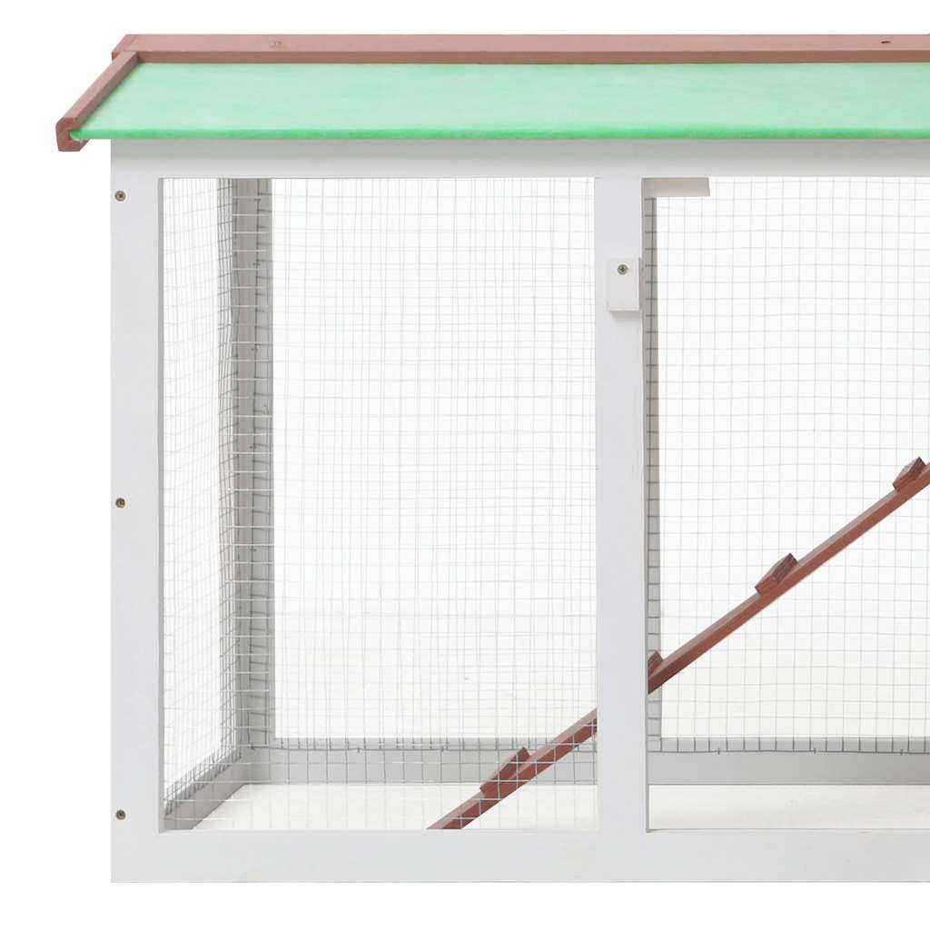 8719883737645_g_en_hd_3 vidaXL Outdoor Large Rabbit Hutch Brown and White 145x45x84 cm Wood - Image 5