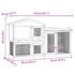 vidaXL Outdoor Large Rabbit Hutch Red and White 145x45x84 cm Wood - Image 7