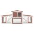 vidaXL Outdoor Large Rabbit Hutch Brown and White 201x45x85 cm Wood - Image 4