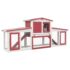 vidaXL Outdoor Large Rabbit Hutch Red and White 201x45x85 cm Wood - Image 2