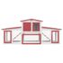 vidaXL Outdoor Large Rabbit Hutch Red and White 201x45x85 cm Wood - Image 4