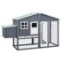 vidaXL Chicken Coop with Nest Box Grey and White Solid Fir Wood