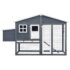 vidaXL Chicken Coop with Nest Box Grey and White Solid Fir Wood - Image 3