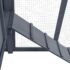 vidaXL Chicken Coop with Nest Box Grey and White Solid Fir Wood - Image 6